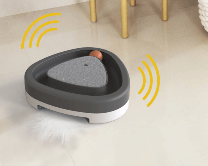 Smart Kitty Spinner - Interactive Electric Cat Toy With Feather Scratcher-2